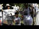 Pro-gun control protesters gather outside NRA convention in Houston