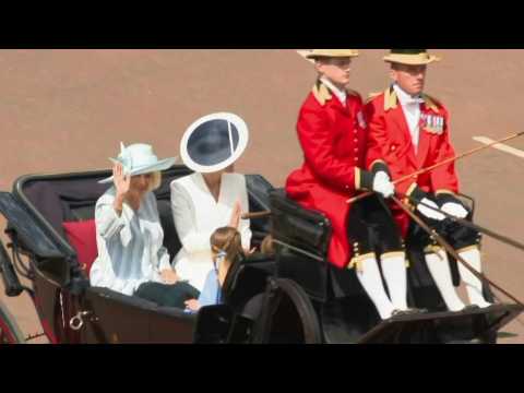 Camilla and Kate leave Buckingham Palace for Trooping the Colour parade