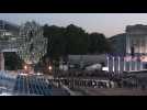 Beacon to mark Queen Elizabeth's Platinum Jubilee lit outside Buckingham Palace