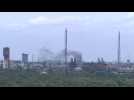 Smoke rises at Severodonetsk, under attack by Russian Army