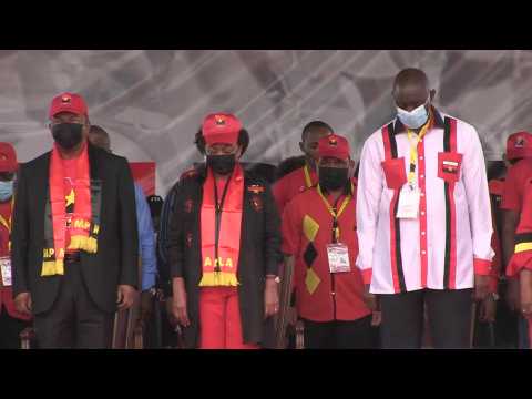 Angola's ruling party MPLA holds election rally