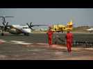 French wildfires: water bombers refuel at Merignac airbase
