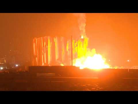 New parts of blast-damaged Beirut silos collapse