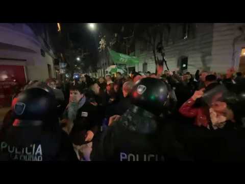 Supporters protest outside Argentine VP house as prosecutor seeks 12-year sentence