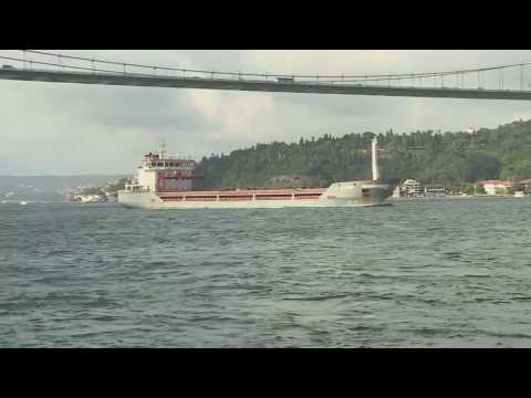 First Turkish-flagged grain ship to leave Ukraine sails Bosphorous Strait