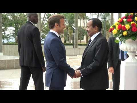 French President Macron meets Cameroonian counterpart Biya in African tour