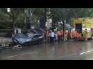 Scene in Seoul's Gangnam district after deadly flooding