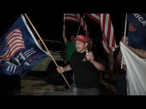 Trump supporters gather outside West Palm Beach complex