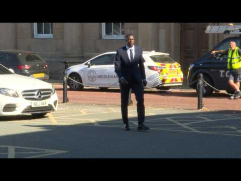 Man City's Benjamin Mendy arrives at court in Chester for rape and sexual assault trial