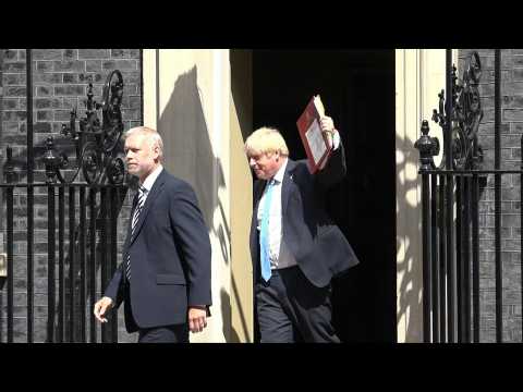 Boris Johnson leaves Downing Street for final Prime Minister's Questions