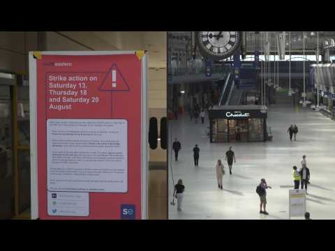 UK hit by another rail stoppage as summer of strikes rolls on: images inside London station