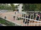Macron arrives at Rwanda Genocide Memorial