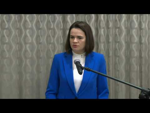 Belarus opposition leader says 'shouldn't believe' state interview with jailed activist
