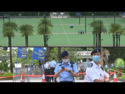 Tiananmen anniversary: HK police seal off empty Victoria Park