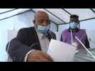 Ethiopian opposition leader Berhanu Nega votes in elections