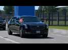 US President Joe Biden's convoy arrives at NATO summit
