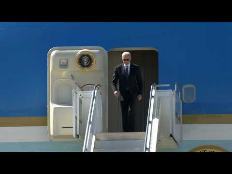 Joe Biden greeted by Swiss president upon arrival in Geneva