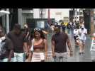 Californians crowd Hollywood Boulevard as Covid-19 restrictions are lifted