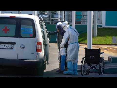 Images of hospital as Moscow records over 9,000 new Covid cases