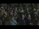 Disappointed Man City fans console each other after losing Champions League final
