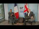 G7: France's Macron meets with Boris Johnson in Carbis Bay