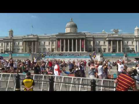 Euro 2020: English fans celebrate after Sterling scores against Croatia