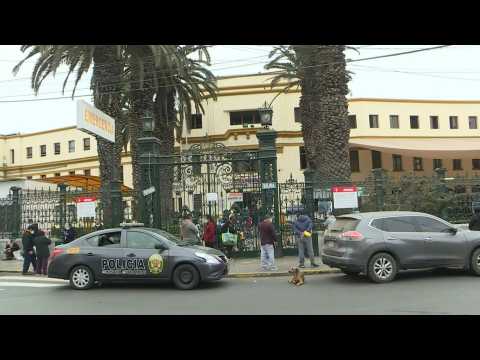 Scene outside hospital as Peru leads global Covid mortality rate