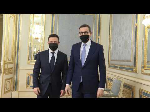 Ukraine's Zelensky meets with Polish PM Mateusz Morawiecki in Kyiv