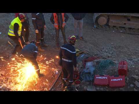 Daybreak in Morocco as rescuers rush to save boy trapped in well