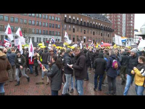 Thousands demonstrate in Rotterdam against country's Covid measures