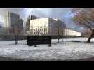 Images of the US embassy in Ukraine after US orders non-emergency embassy staff to leave
