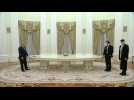 Vladimir Putin and Emmanuel Macron begin Ukraine talks in Moscow