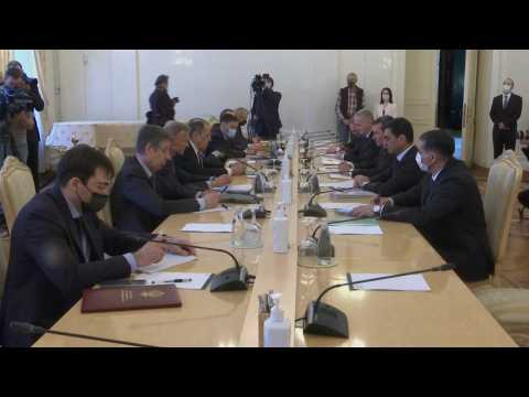 Russia's Foreign Minister Sergei Lavrov hosts Turkmenistan counterpart Rasit Meredow