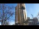 Residential high-rise building hit by missile in Kyiv
