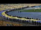 Ukrainians deploy giant national flag to mark 'Unity Day'