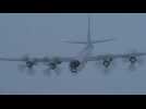 Russian MOD releases footage of anti-submarine aircraft flying over Atlantic Ocean