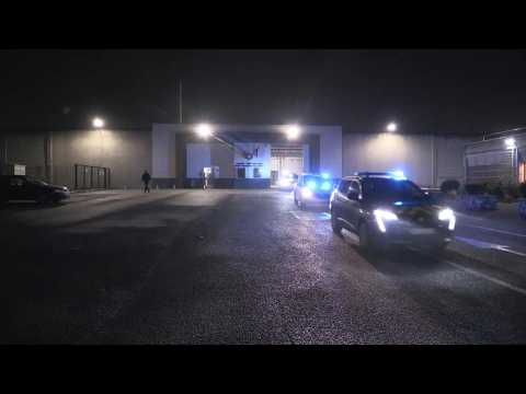 Trial over French schoolgirl's murder: A convoy leaves the prison