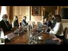 French foreign minister meets exiled Belarus opposition leader in Paris
