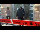 Israeli police gather at stabbing attack scene in Jerusalem