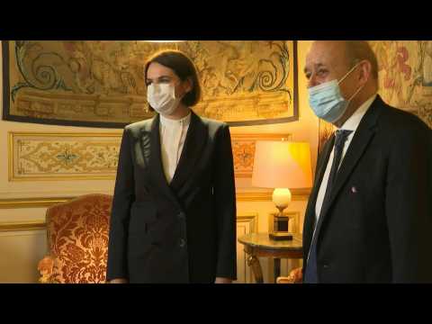 Belarus opposition leader meets with French Foreign Minister