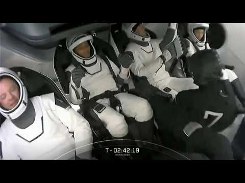 SpaceX civilian crew enters capsule for Inspiration4 mission launch