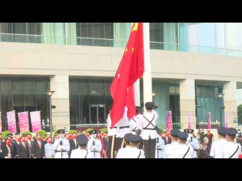 HK: Flag-raising ceremony to mark China’s National Day