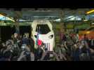 Macron attends unveiling of life-size model of new high-speed TGV train in Paris