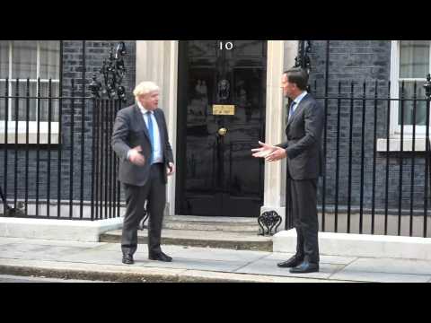 Dutch Prime Minister Mark Rutte arrives at 10 Downing Street