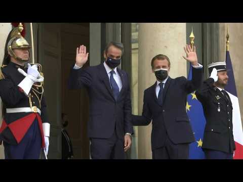 France's Macron receives Greek PM Mitsotakis at the Élysée Palace