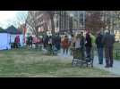 Long line for Covid-19 testing in Washington, DC, days before Christmas
