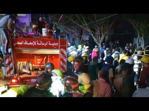 Aftermath following blast at Palestinian camp in Lebanon