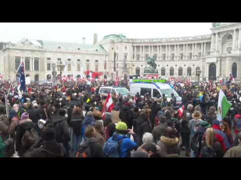 Protests in Vienna against anti-Covid-19 measures
