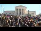 Activists gather outside US Supreme Court ahead of major abortion case