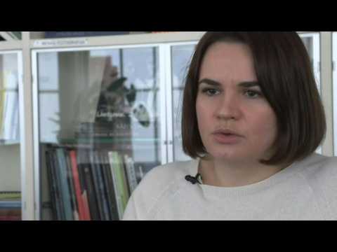'We don't have time to cry' says Belarus opposition leader after husband jailed for 18 years